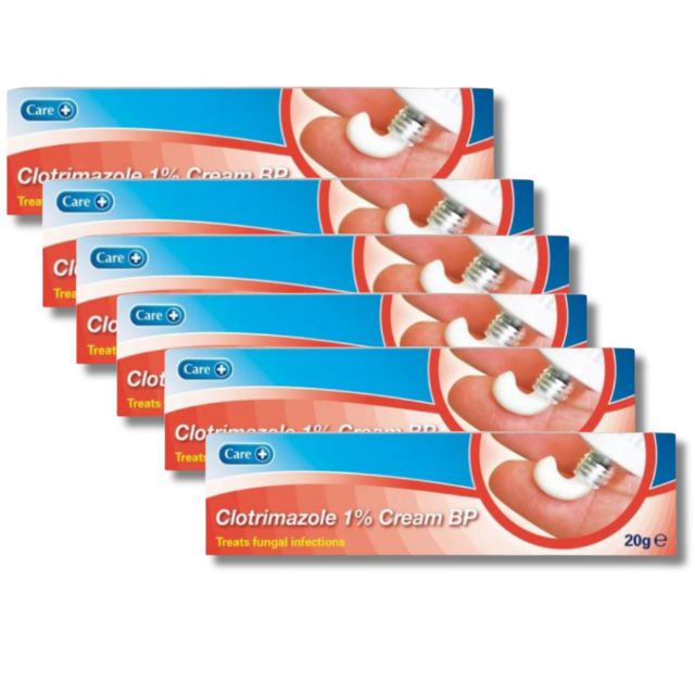 Care Clotrimazole 1% cream - 20g x 6 (Brand May Vary)