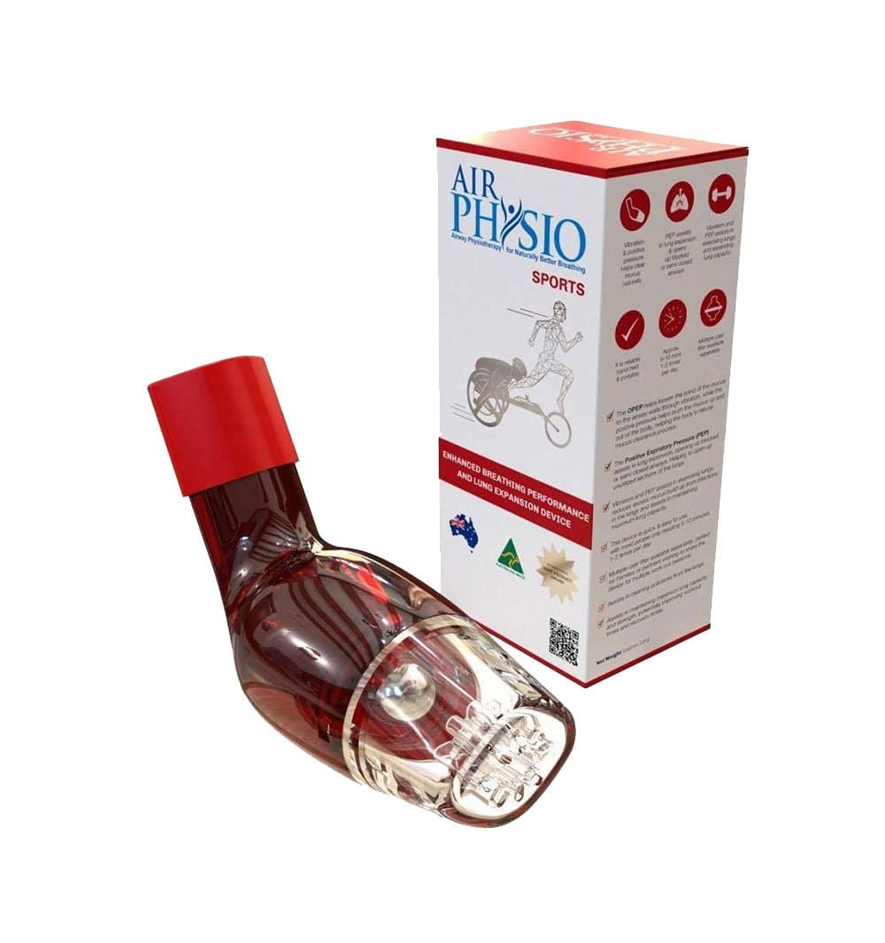 AirPhysio Sports Breathing Performance & Lung Expansion Device - Strengthen Respiratory Muscles & Improves Lung Capacity