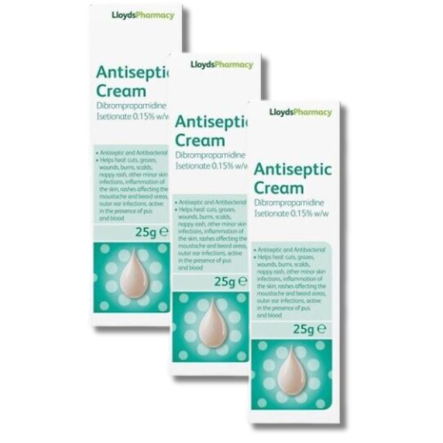 Antiseptic Cream - 25g x 3 (Brand May Vary, short expiry 11/25)