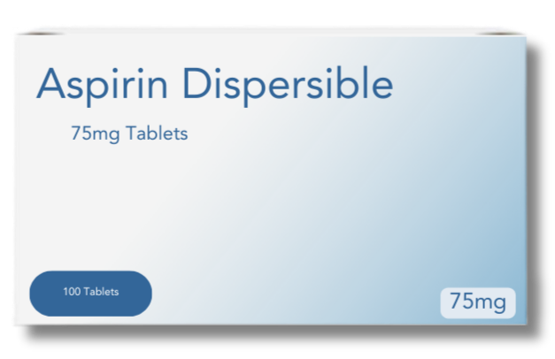Aspirin 75mg Dispersible - 100 Tablets