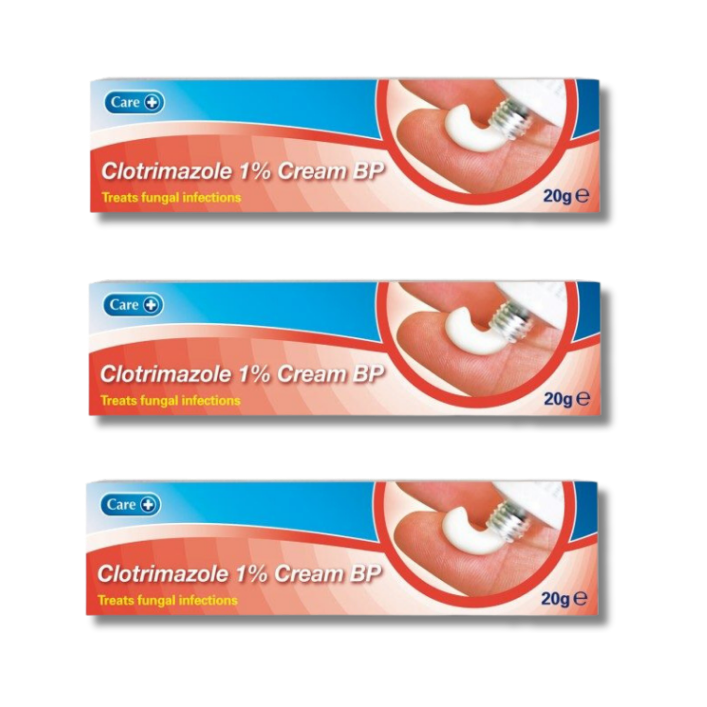 Care Clotrimazole 1% cream - 20g x3 Pack (Brand May Vary)