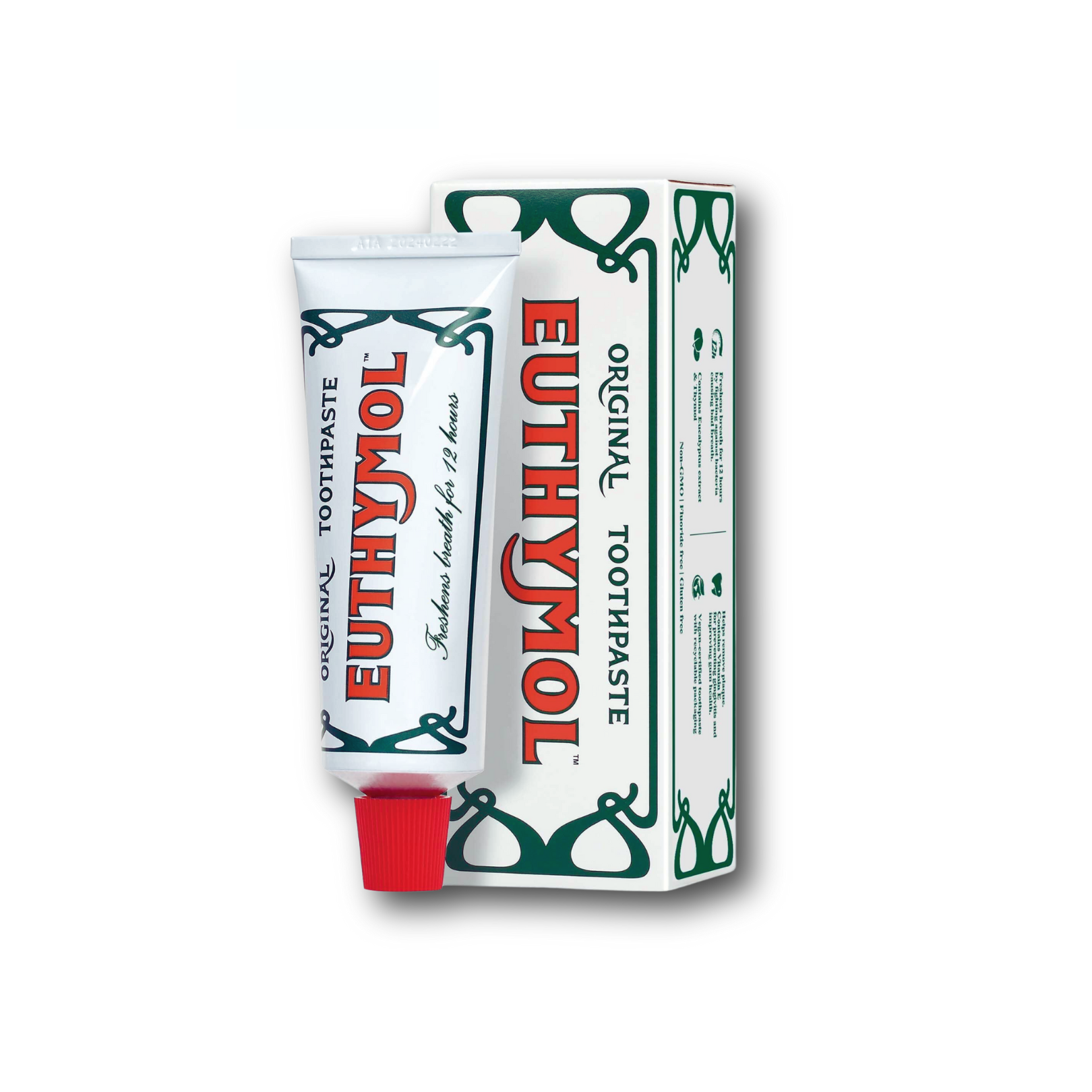 Euthymol Original Toothpaste 75ml – Antiseptic, Fluoride-Free Toothpaste with Distinctive Taste