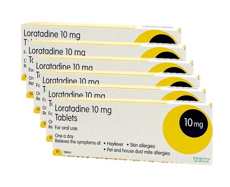 Loratadine Hayfever & Allergy Relief Tablets 10mg - x 6 Month Supply - For Skin, Pet & Dust Mite Allergies, Relieves Sneezing, Runny Nose, Coughing & Itchy Eyes