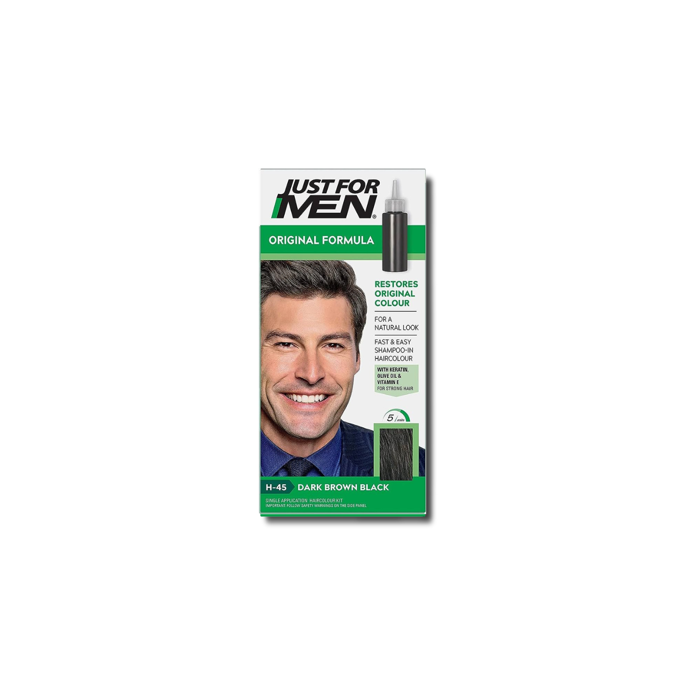 Just For Men Original Shampoo in Hair Colour H-45 Dark Brown Black