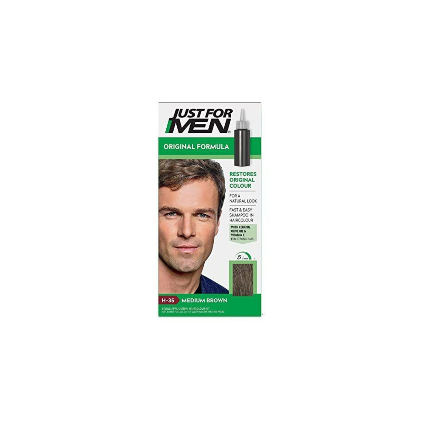 Just For Men Shampoo-In Hair colour Natural Medium Brown H-35