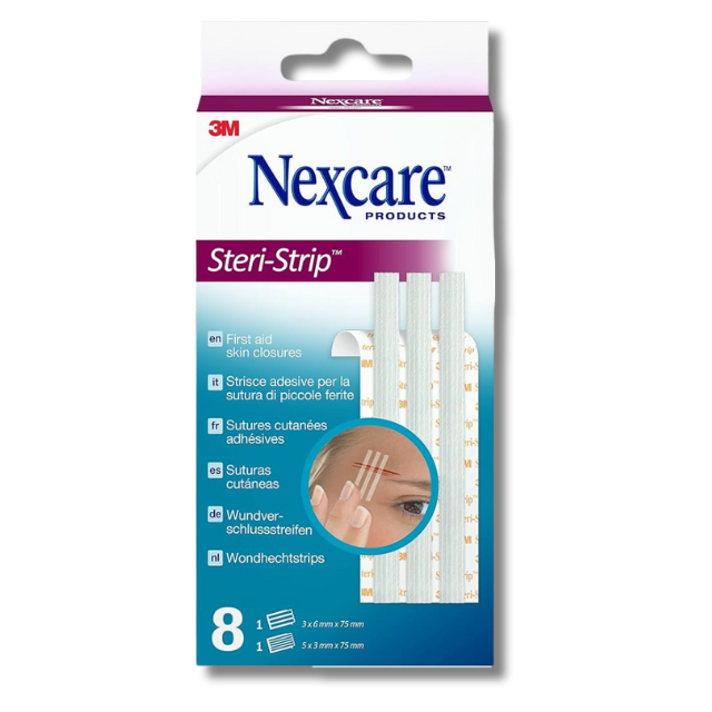 Nexcare Steri-Strip Skin Closures - Assorted Sizes 8 Pack