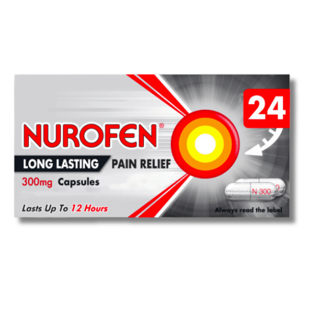 Nurofen Pain Relief 300mg - 24 Capsules (Expiry Date : 09/2025)