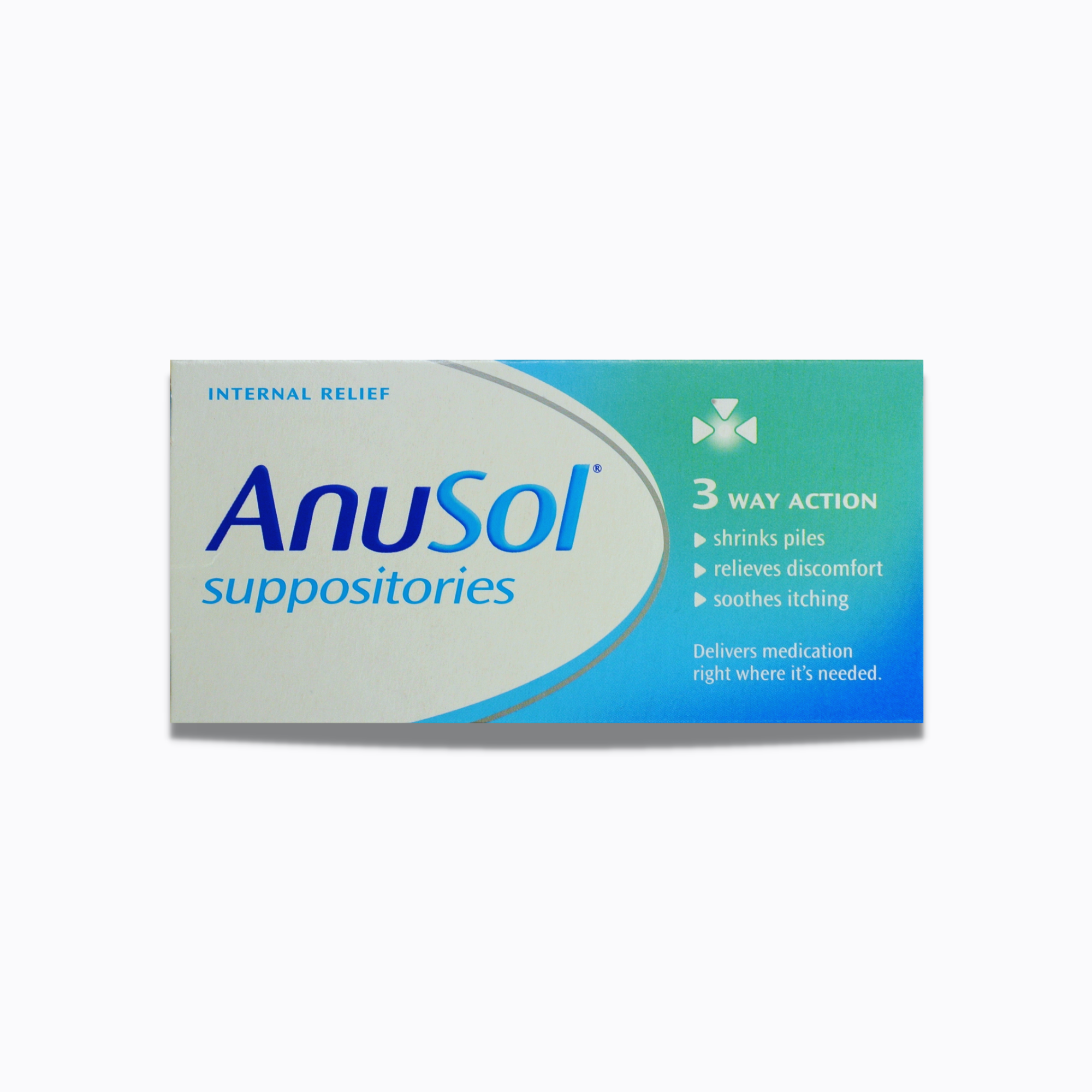 Anusol 3-Way Action Hemorrhoid Relief Suppositories - 12 Pack | Fast Pain, Itch, and Swelling Relief
