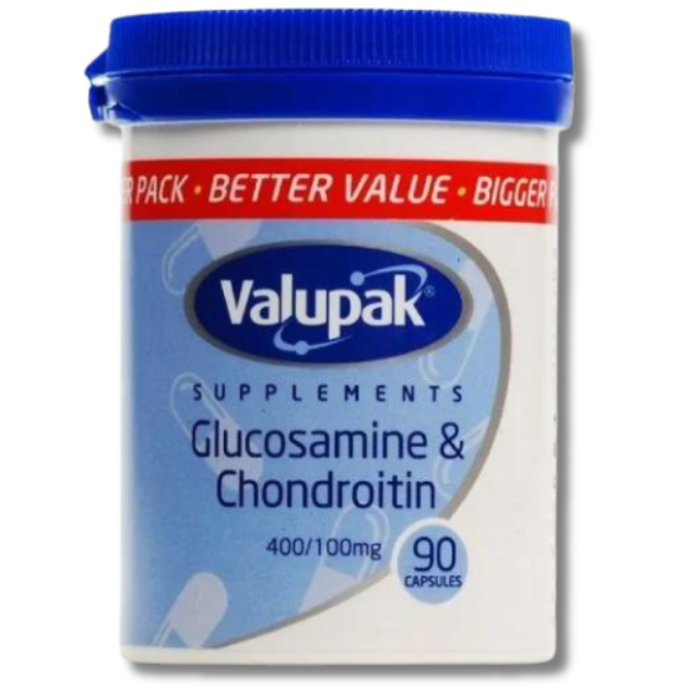 Valupak Glucosamine & Chondroitin 400/100mg – 90 Capsules