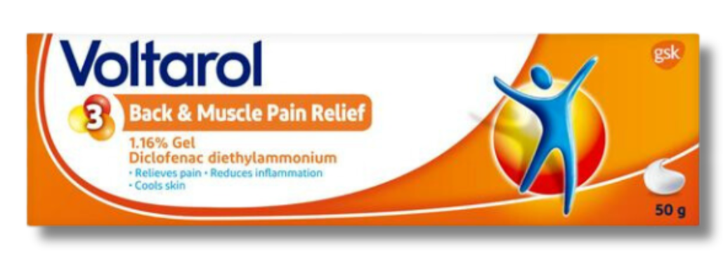 Voltarol Back & Muscle Pain Relief 1.16% Gel – 50g | Targeted Relief from Aches, Sprains & StrainsGel - 50g