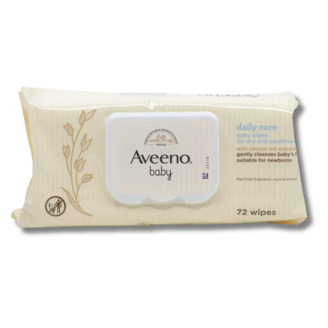 Aveeno Baby Daily Care Wipes – 72 Wipes