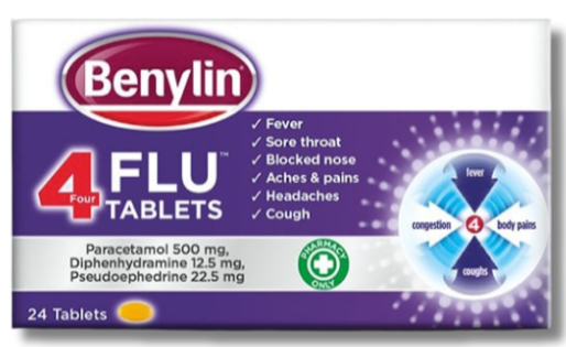 Benylin 4 flu - 24 Tablets