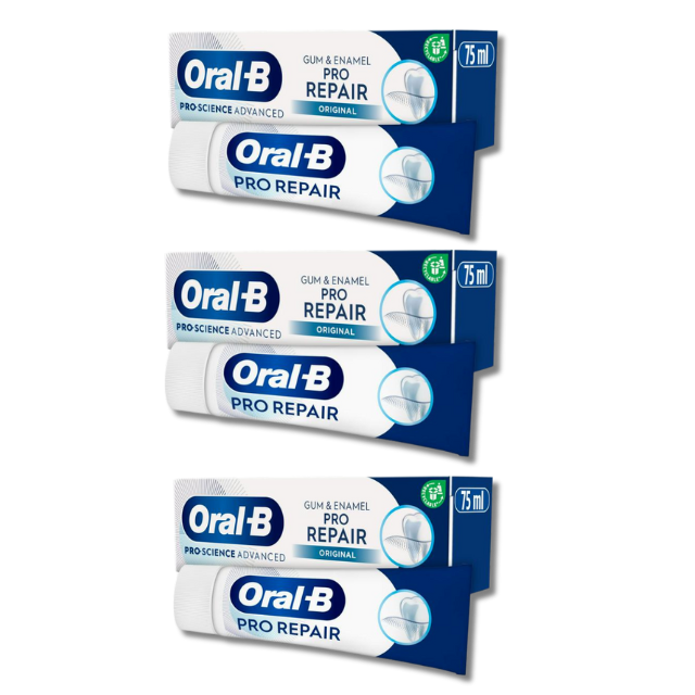 Oral-B Gum & Enamel Pro-Repair Toothpaste - 75ml x 3 Packs