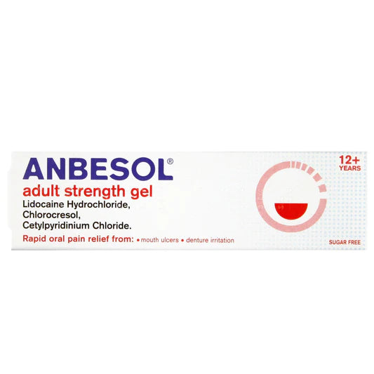 Anbesol Adult Strength Oral Pain Relief Gel – 10g