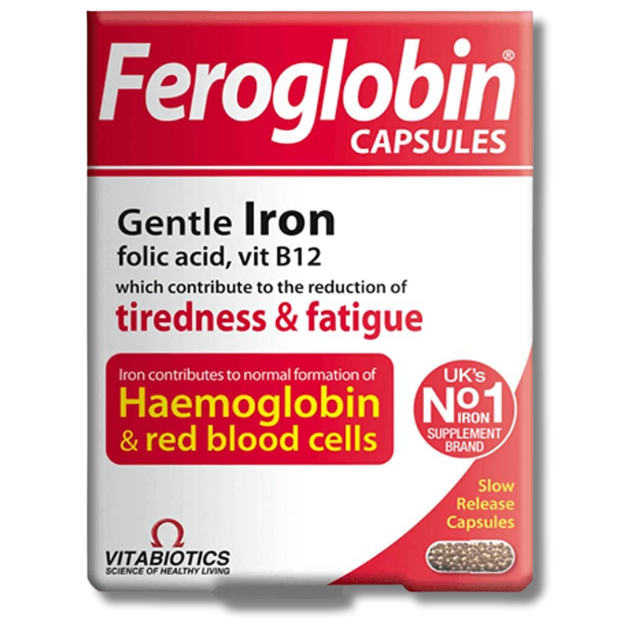 Vitabiotics Feroglobin Original – 30 Capsules (short expiry 11/25)