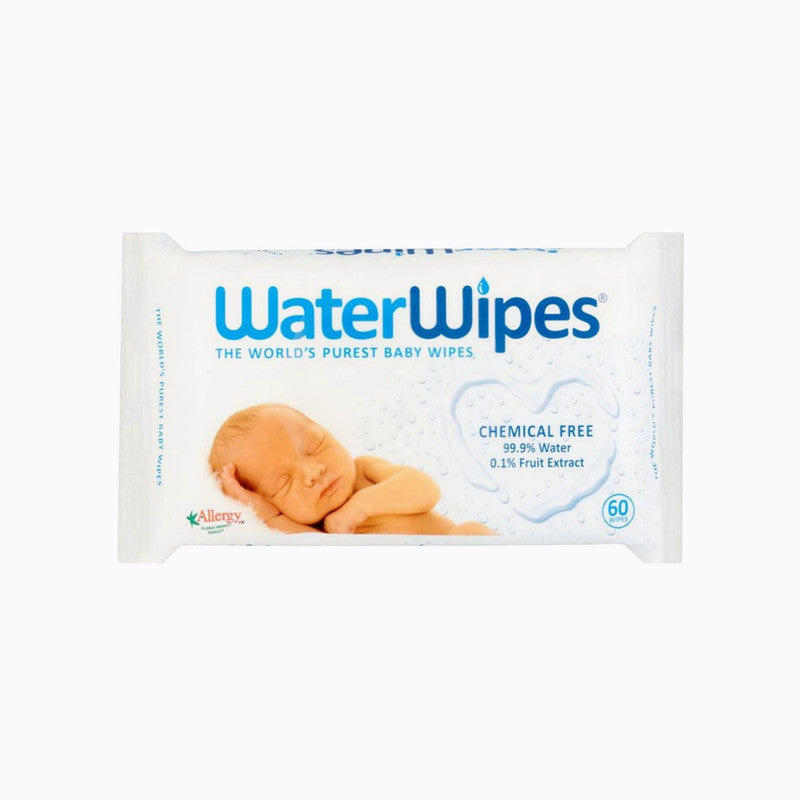 Water Wipes for Sensitive Newborn Babies Chemical Free - 60 Wipes
