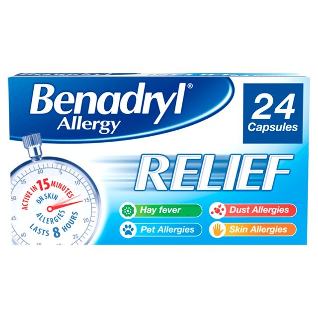 Benadryl Allergy Relief - 24 Capsules