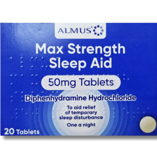 Almus Max Strength Sleep Aid - 20 tablets