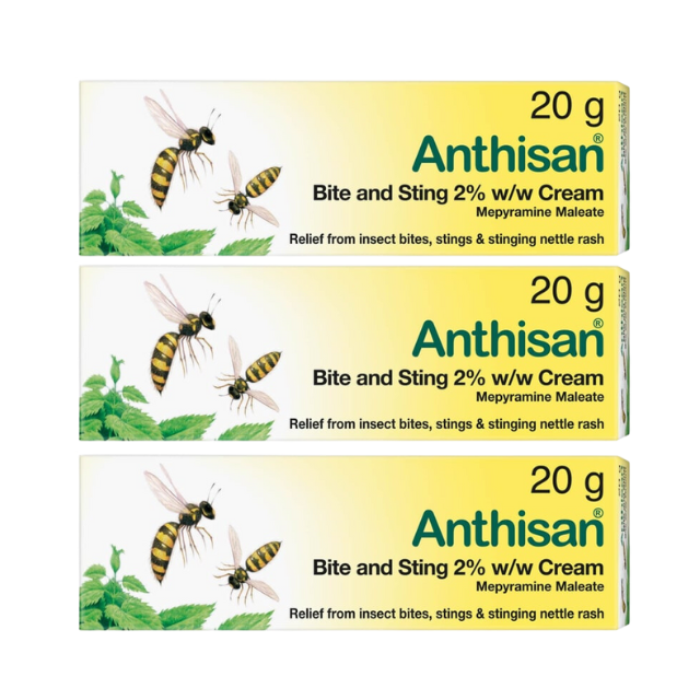 Anthisan Bite & Sting Cream - 20g x3 Pack