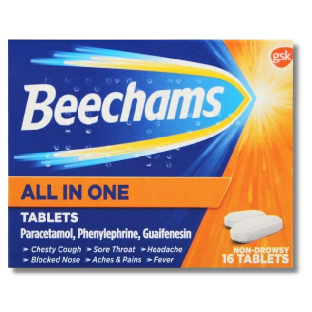 Beechams All In One Cold And Flu Relief Tablets – 16s
