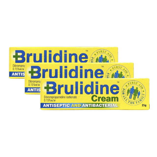 Brulidine Cream Antiseptic - 25g x3 Pack