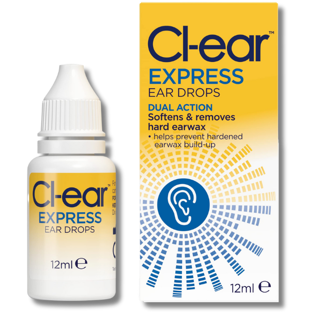 Cl-ear Express Ear Drops Dual Action – 12ml