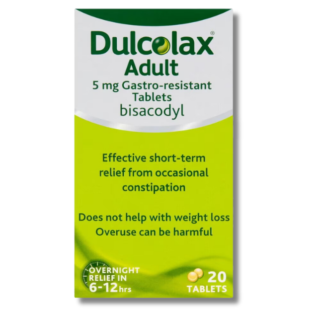 Dulcolax 5mg Tablets for Constipation - 20 Tablets