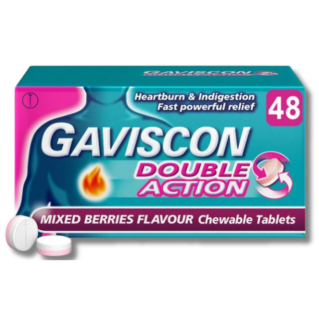 Gaviscon Double Action Mixed Berries - 48 Tablets
