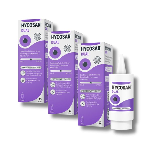 Hycosan Dual Lubricating Eye Drops - 7.5 ml Pack of 3