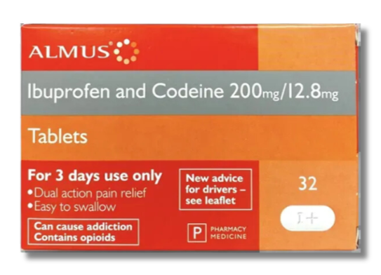 Ibuprofen and Codeine - 32 Tablets
