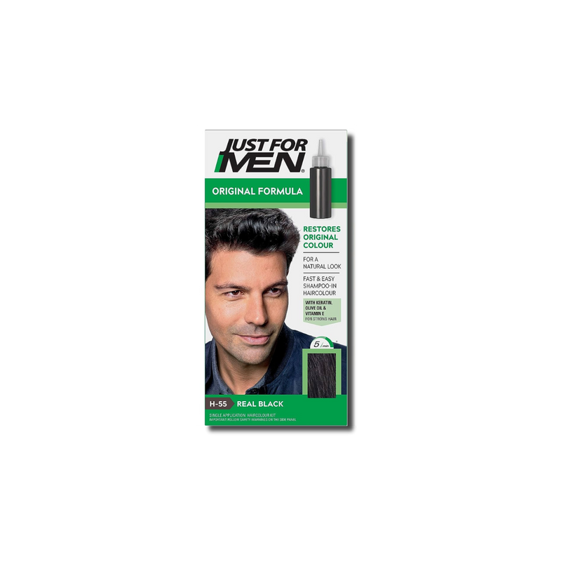 Just For Men Shampoo-In Hair colour Natural Real Black H-55