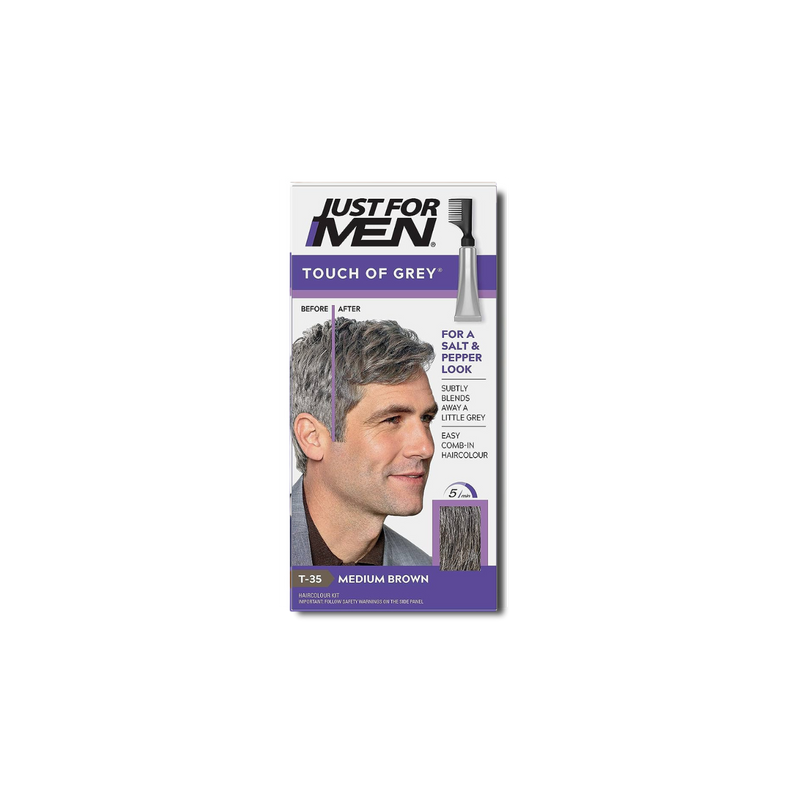Just For Men Touch of Grey Hair Dye Medium Brown T-35