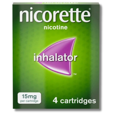 Nicorette 15mg Inhalator Nicotine 4 Cartridges (Stop Smoking Aid)