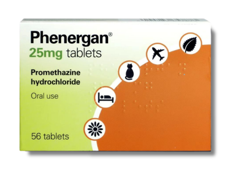 Phenergan 25mg - 56 Tablets