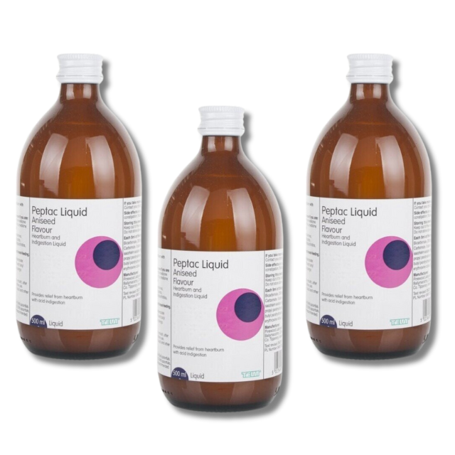 Peptac Original Aniseed Flavour Liquid - 500ml x 3