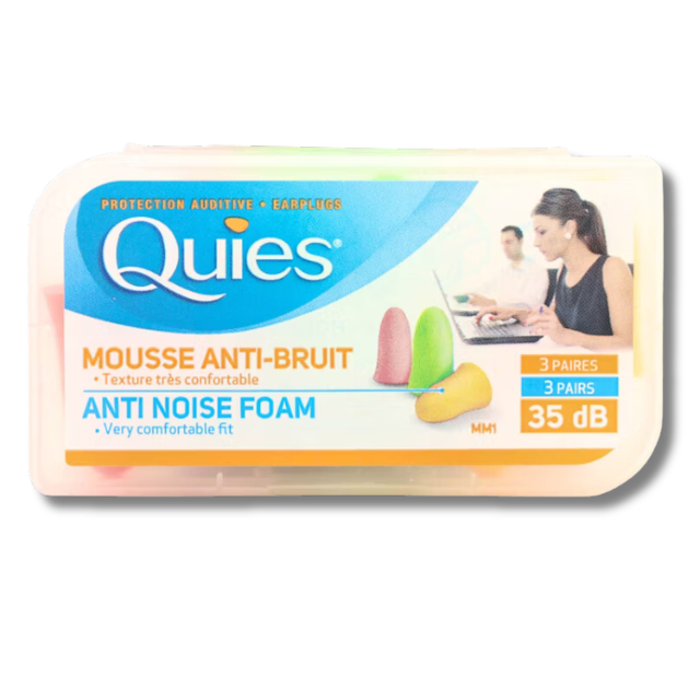 Quies Mousse Anti-Bruit 35dB Anti Nose Foam - 3 Pairs