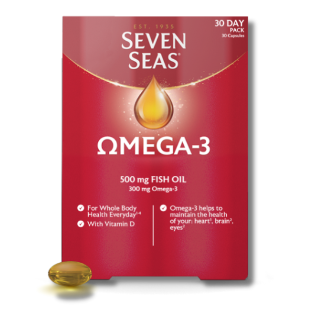 Seven Seas Omega-3 Fish Oil - 30 Capsules