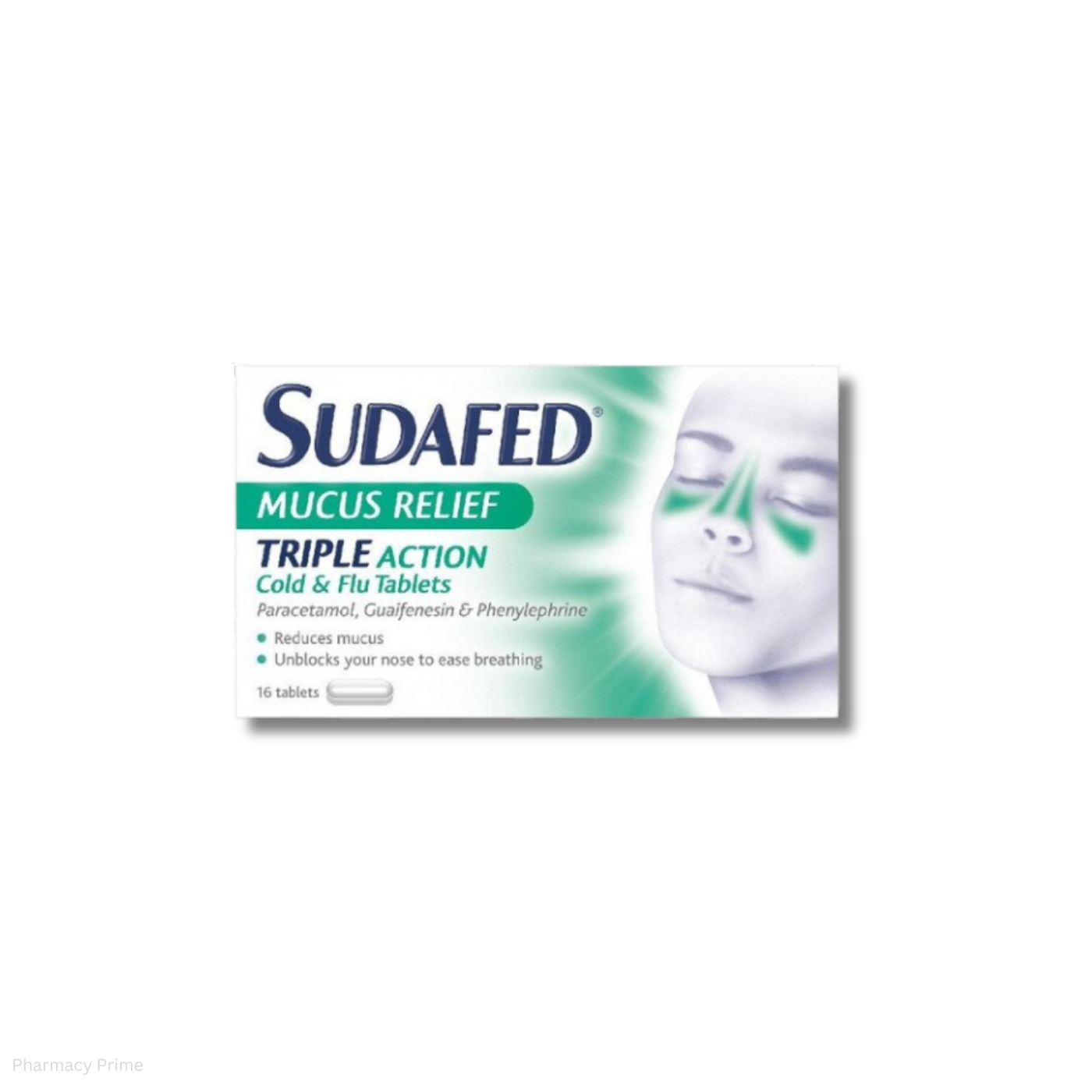 Sudafed Mucus Relief Triple Action - 16 Tablets