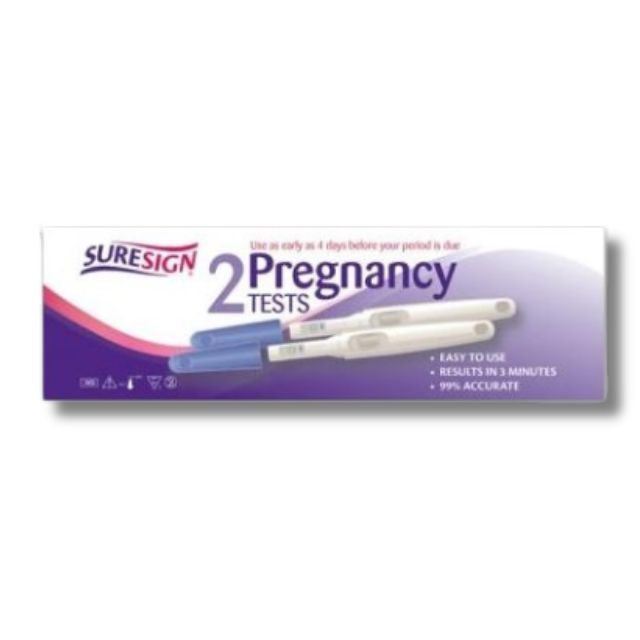 Suresign Pregnancy Test - 2 Tests - Quick and Reliable Results