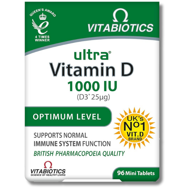 Vitabiotics Ultra Vitamin D 1000 UI - 96 Mini Tablets