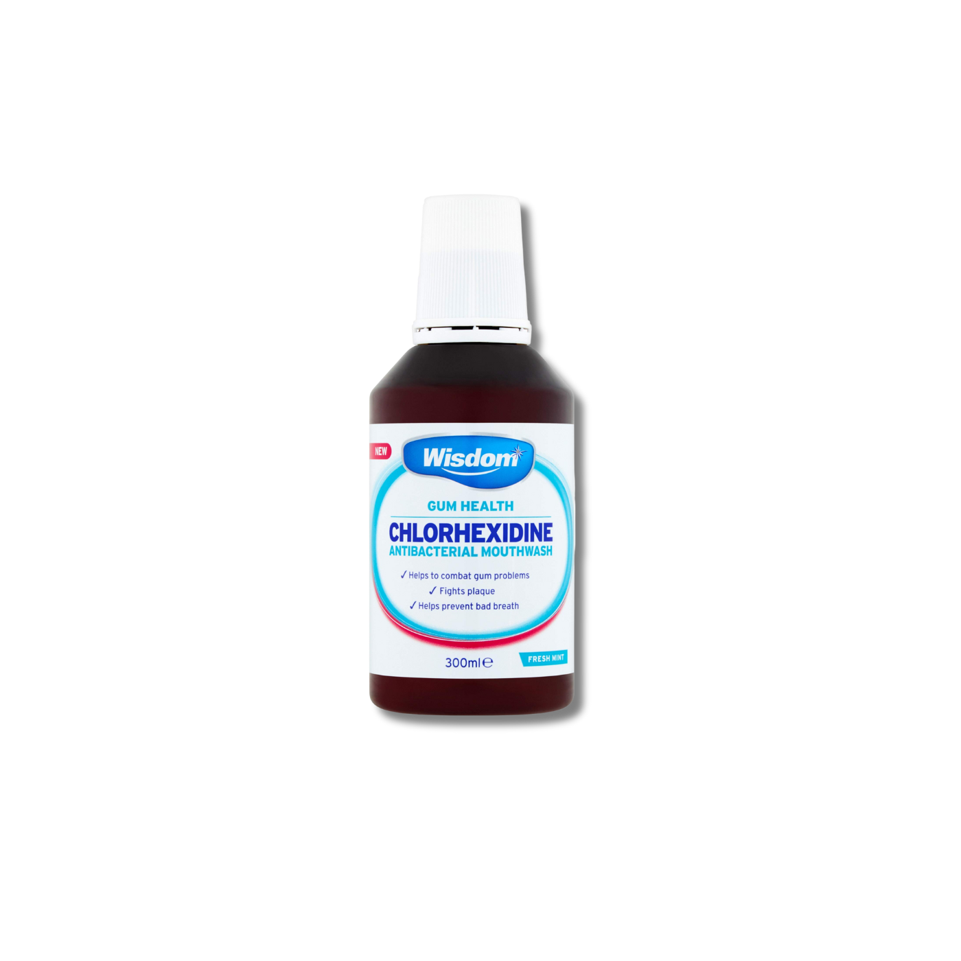 Wisdom Chlorhexidine Digluconate Mouthwash Fresh Mint Flavour - 300ml