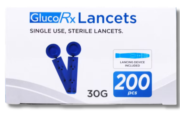 GlucoRx Sterile Lancets 200 pack – 30g