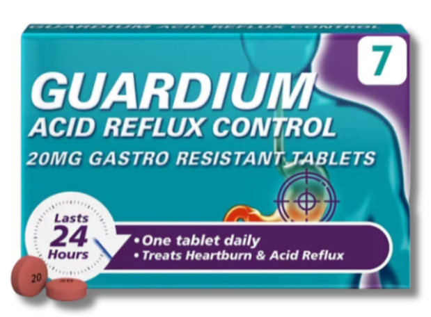Guardium 20mg Acid Reflux Control – 7 Tablets