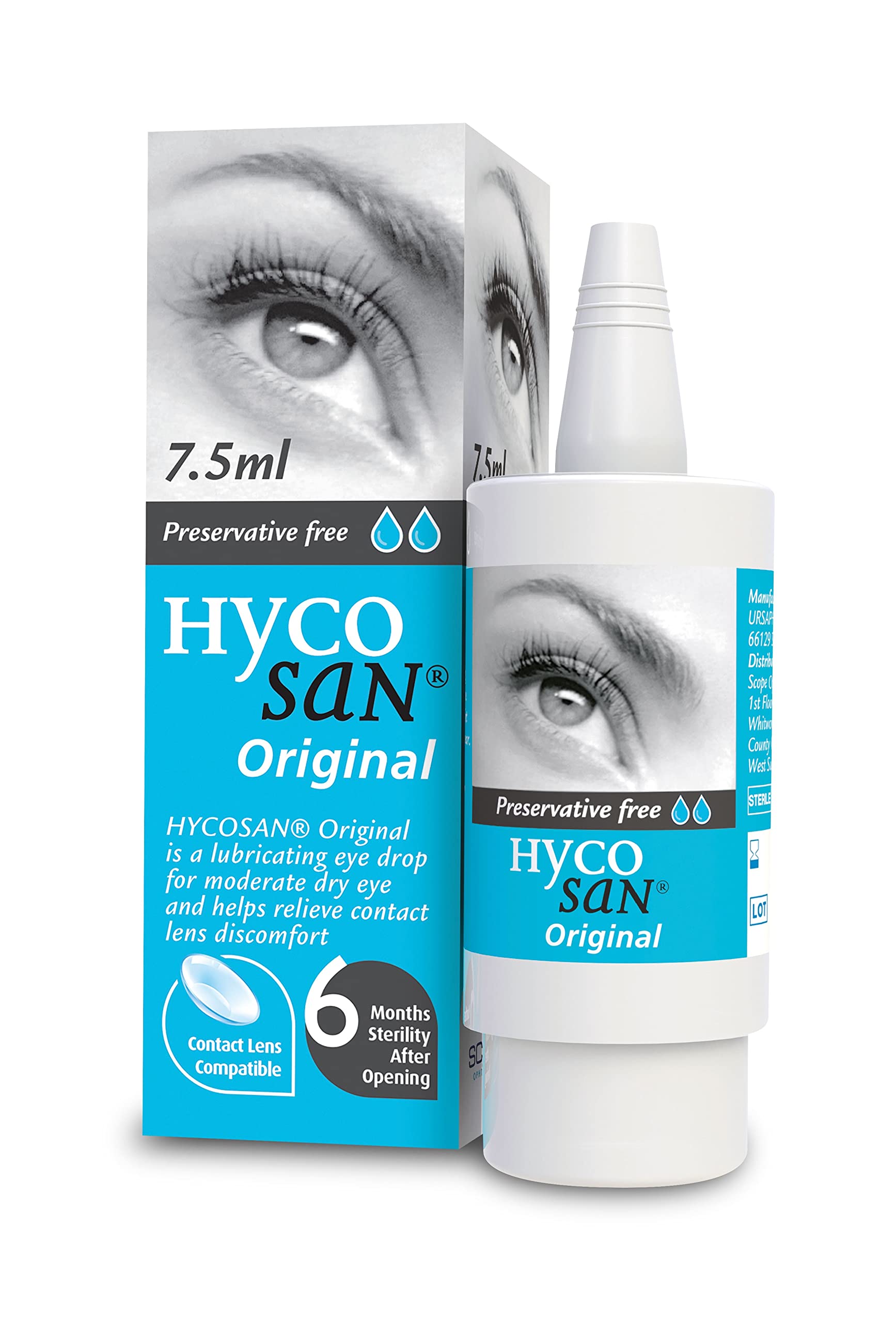 Hycosan Original Preservative Free Eye Drops - 7.5ml