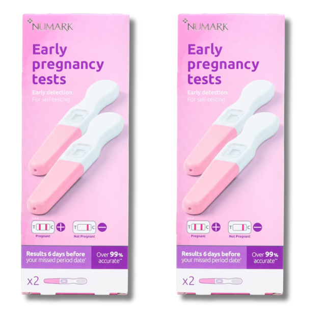 Numark Early Pregnancy Test 2 Tests - Pack of 2 ( 4 Tests in Total )