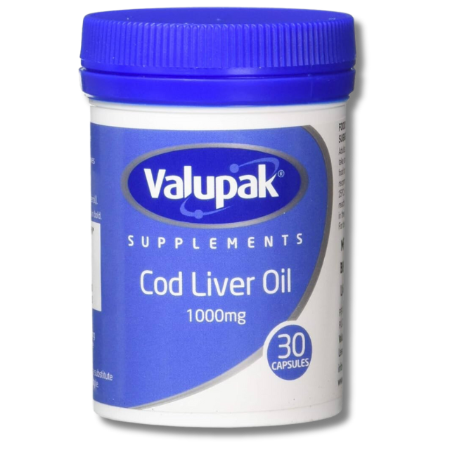 Valupak Cod Liver Oil 1000mg – 30 Capsules
