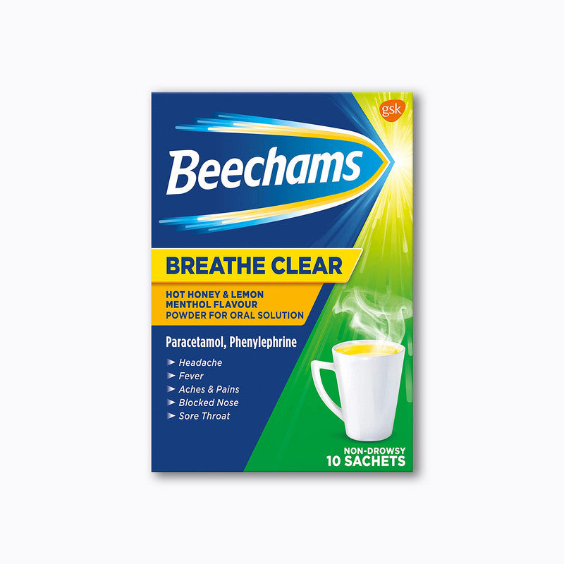 Beechams Breathe Clear Sachets Hot Lemon & Honey - 10 Sachets