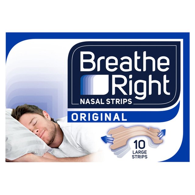Breathe Right Nasal Strips Original Tan - 10 Large Strips