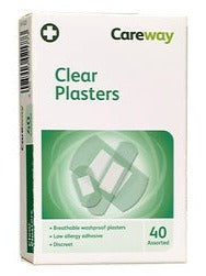 Careway Clear Plasters Assortment - 40 Plasters