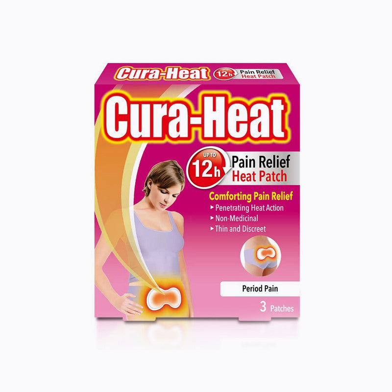 Cura Heat Period Pain Relief - 3 Patches